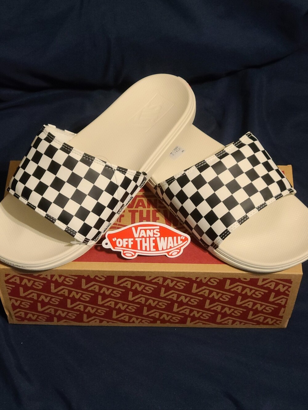 Vans La Costa Checkerboard Slides, New In Original Box! Women 10/Men 8.5